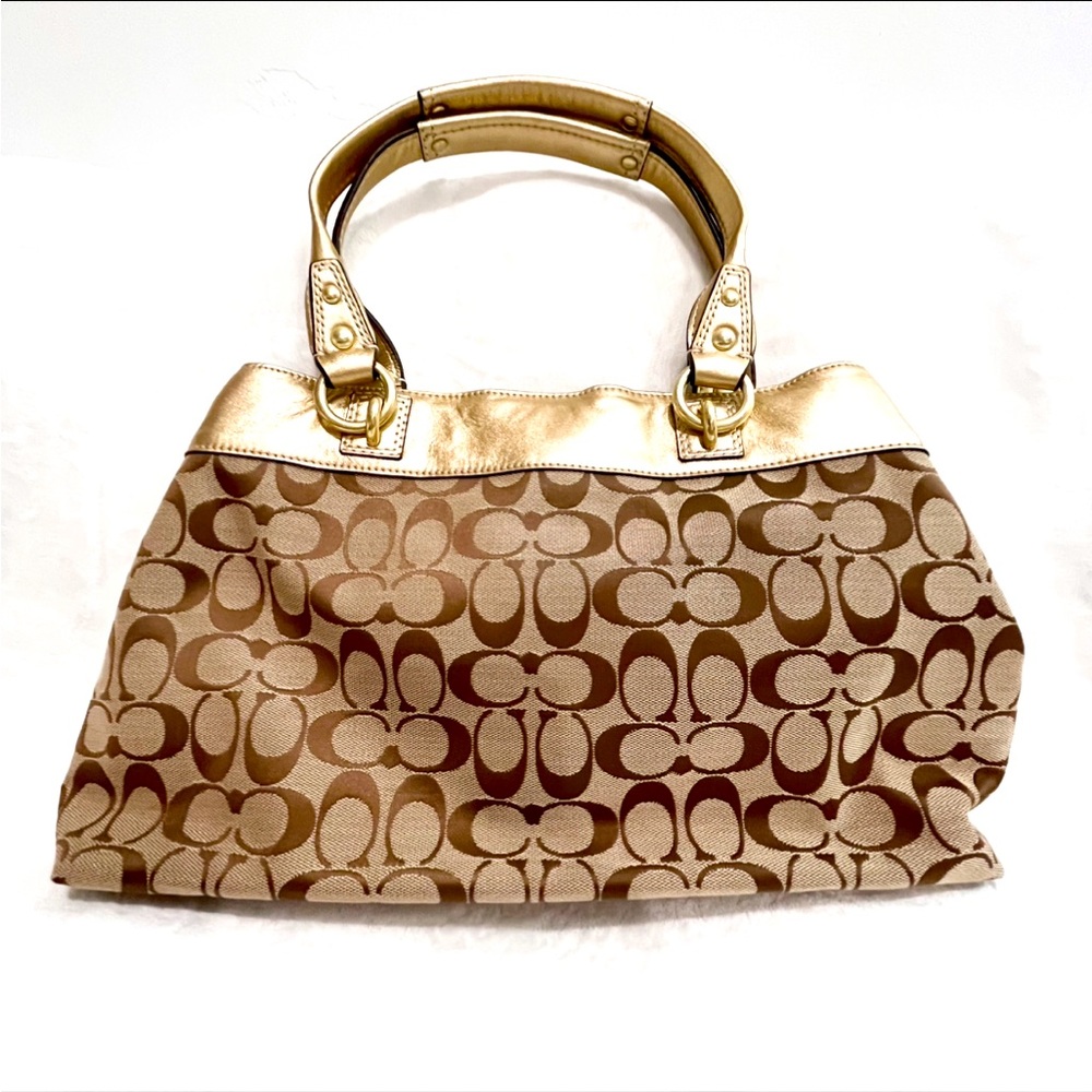 Coach Y2K NWT Penelope Gold Signature Jacquard Shoulder Bag with Wallet - Picture 6 of 16